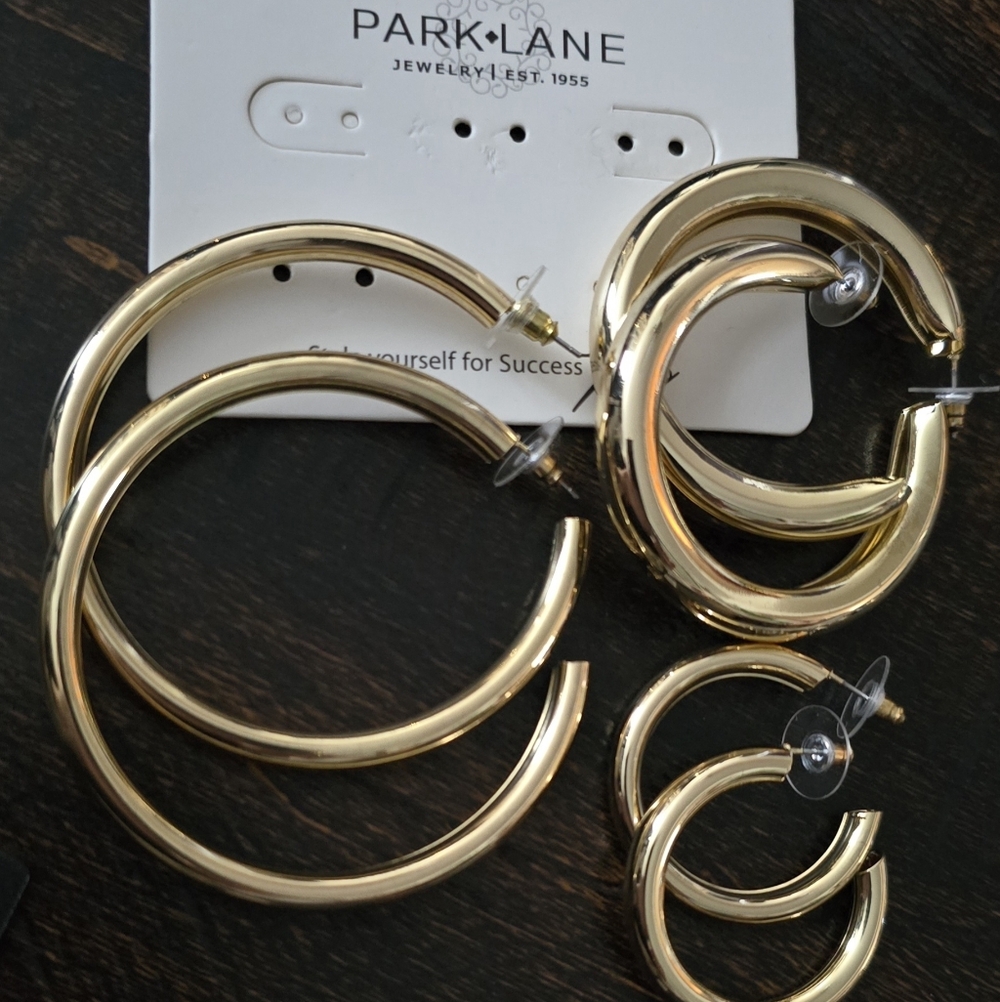 Park Lane Shiny Gold Hoop Earrings Collection